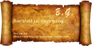 Barthalis Georgina névjegykártya